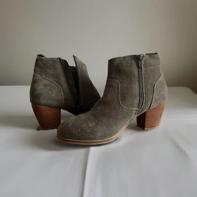 Botines Diba para mujer verde-gris gamuza talla 8,5 Foto 1 de 4