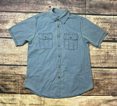 Northwest Territory Denim Shirt Men's Medium Cotton Button Up Short Sleeve - Image 1 of 4