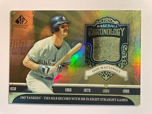 🔥2006 SP Legendary Cuts Baseball Chronology #BC-DM Don Mattingly /500 Insert🔥