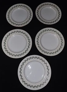 Minton England #5344B 4 Bread Plates -Leaf Design - Picture 1 of 4