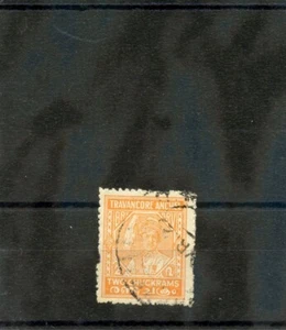 INDIA (TRAVANCORE) Sc 38 (SG 66)F-EN MUY BUEN ESTADO USADO 1939 2 CANALES NARANJA, PERFECTO 121/2, $12 - Imagen 1 de 1