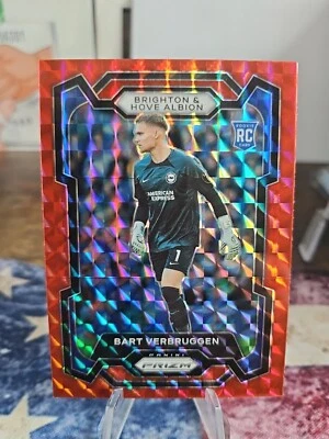 2023-24 Panini Prizm Premier Soccer Red Mosaic Prizm Rookie Bart Verbruggen #102 - Image 1 of 2
