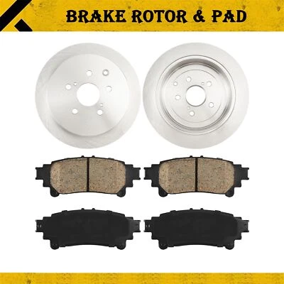 Rotores de disco y pastillas de freno traseros para Toyota Sienna 2011-2020; Lexus RX350 2010-2015 Foto 1 de 4