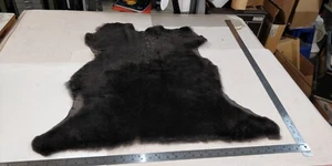 Fundas de asiento de piel de oveja genuina negras, alfombras de cuero pila corta 10 mm de grosor LOTE 4148 - Imagen 1 de 10
