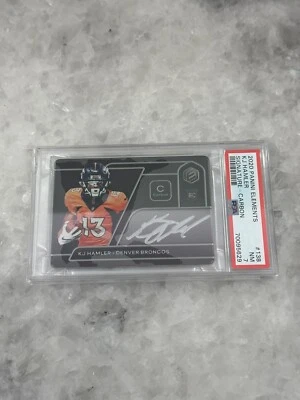 KJ Hamler - 2020 Panini Elements Football Carbon Metal On Card Auto # 6/6 PSA - Image 1 of 4