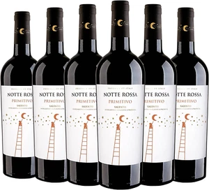 6 BOTTIGLIE DI PRIMITIVO SALENTO NOTTE ROSSA PRIMITIVO VINO ROSSO IGP 750 ML - Foto 1 di 2