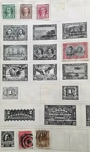 CANADA 1916 - 1936 Set of 6 used & War Tax stamps CV $35 - Picture 1 of 1