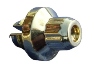 ✅ Zierstopfen 6mm Außen 12 kant vergoldet 10mm Kopf Zierschraube Kunststoff Gold - Bild 1 von 1