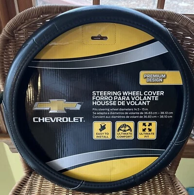 New Chevrolet Premium Steering Wheel Cover 14.5"-15" - GM Licensed Product - Image 1 of 4