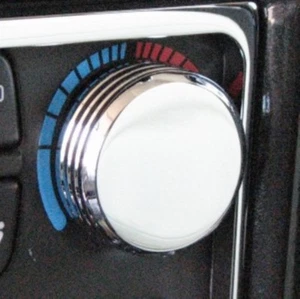 Cubiertas de perilla de control de CA de aluminio cromado Billet para Hummer H2 2 piezas hechas en EE. UU. - Imagen 1 de 1