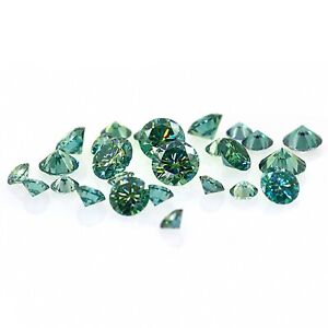 0.40Ct Brilliant Round Shape 100% Certified Natural Green Loose Diamond Lot