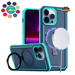 For Apple iPhone 13 Pro Max Magnetic Circle Stand MagSafe Compatible Case Cover - Picture 1 of 21
