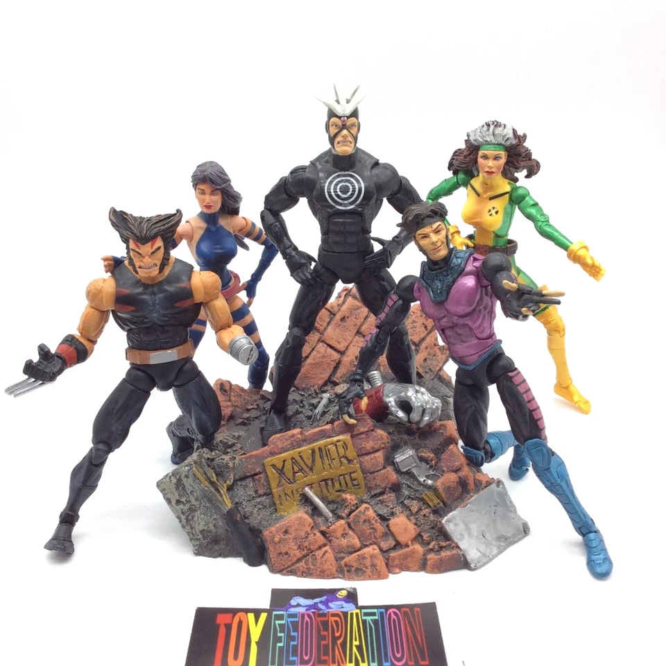ToyBiz Marvel Legends X-Men Lote de 5 figuras de acción y base - Wolverine Psylocke Foto 1 de 4