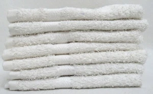 7 Waschlappen J.R. United At Home Loop Frottee Gesicht Handtuch Weiß Neu - Bild 1 von 6