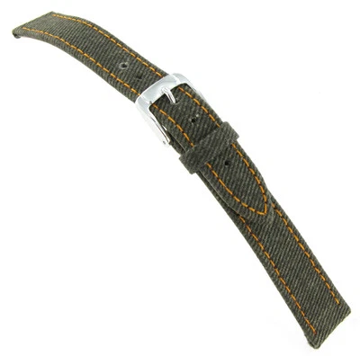 Correa de reloj cosida gris sobre cuero genuino Speidel de 16 mm 1068 420 Foto 1 de 3