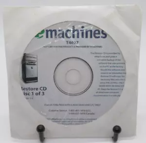 EMACHINES - T4697 PC RESTORE / BACKUP 3-DISC CD-ROM SET, PREINSTALL SOFTWARE - Picture 1 of 2
