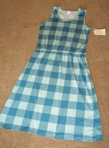 LuLaRoe Summer Small Sleeveless Tank Dress ~ Buffalo Blue Plaid ~ CLEARANCE - Picture 1 of 3