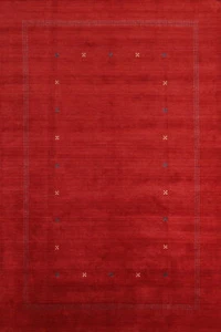 Red Handmade Indian Rug Wool Gabbeh Area Rug 7x10 ft for Living Room - Picture 1 of 20