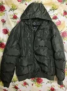 TRACK23 MEN ARMY GREEN BUBBLE PLUS WINTER JACKET SIZE 2XL - Picture 1 of 3