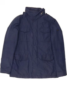 ELLESSE Mens Military Utility Jacket UK 36 Small Navy Blue Polyester DU27 - Picture 1 of 3