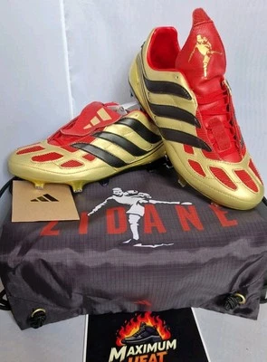 Adidas Predator Precision FG Zinedine Zidane Gold Metallic UK9 In Hand - Bild 1 von 4