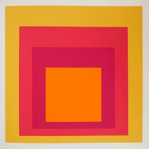 Josef ALBERS :  Homage to the square, La Tehuana - Sérigraphie en couleurs - Imagen 1 de 6