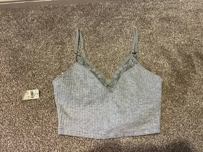 Size S aerie Best Lace Longline Bralette Top in Heather Grey - Image 1 of 3