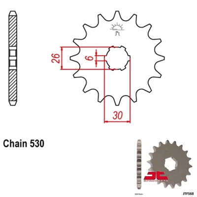 JT Sprockets Front Yamaha TX750/TX 750 A 73-74 JTF568.17 Foto 1 de 2