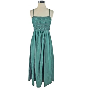 By The River Anthropologie Maxikleid gesmoktes Schnürung hinten, M - Bild 1 von 4