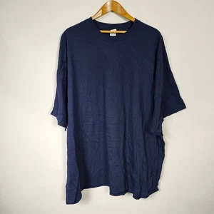 Herren Gildan schwere Baumwolle marineblau einfarbig Basic Kurzarm T-Shirt 5XL - Bild 1 von 5