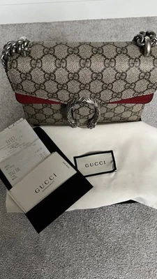 Gucci GG Supreme Monogram Mini Dionysus Shoulder Bag Hibiscus Red - Image 1 of 4