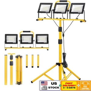 21000Lumen LED Work Lights with Stand 3 Head Portable Work Light with 16FT Cord - Picture 1 of 7