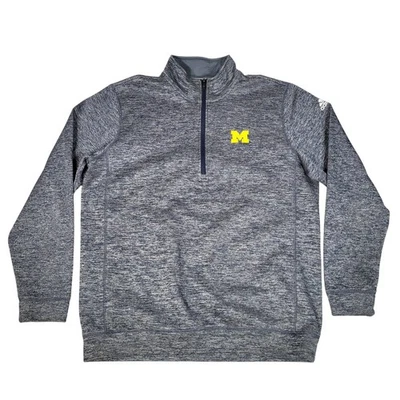 Sudadera Adidas Para Hombre XL Michigan Wolverines Equipo Edición Azul Brezo Cálida Climática Foto 1 de 4