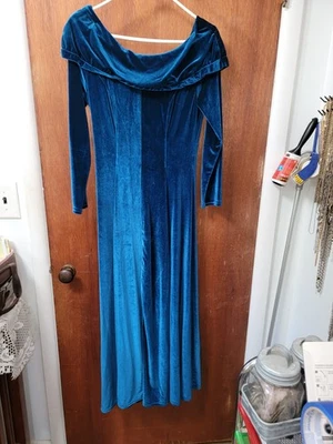Blue Velveteen Dress - Image 1 of 2