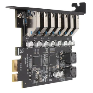 7 Port PCIE Expansion Card 7 Ports USB 3.2 GEN1 5Gbps High Speed Transmissio SAL - Bild 1 von 22