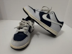 Nike Dunk Low PS Grey Midnight Navy Sneakers FB9108-002 Youth Kids Size 2.5Y - Picture 1 of 10