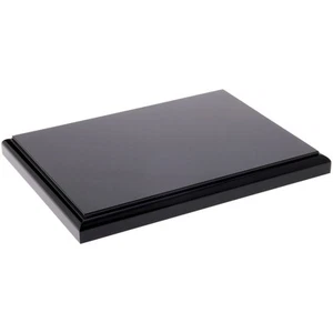 Base espositore rettangolare in acrilico nero Plymor con bordo Ogee 7,625" x 5,625" x 0,75" - Foto 1 di 1
