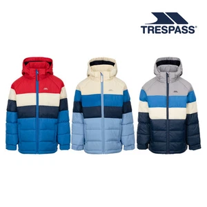 Trespass Kids Padded Jacket with Detachable Hood & 2 Zip Pockets Calmere - Picture 1 of 7
