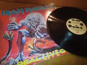 Iron Maiden - A Real Live One vinyl Lp Venezuela 1993 yellow labels G+ To VG - Picture 1 of 12