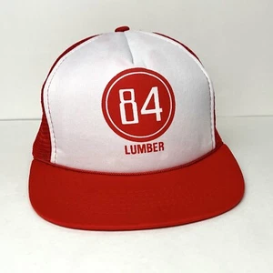 Vtg 84 Lumber Store Hat Rope Mesh Snapback Trucker Cap 90s Y2K Logo Promo - Picture 1 of 10