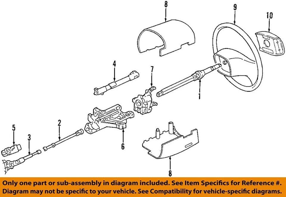 Componentes internos del eje Aerostar Ford OEM 92-19 - Conjunto de eje F2UZ3524A Foto 1 de 1