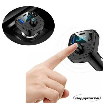 Wireless Bluetooth 5.0 FM Transmitter QC3.0 Car USB Charger MP3 Player Hand-free - Image 1 of 4