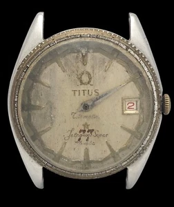 Vintage Titus Titomatic Jet Power Super 77 Schweizer Herren Armbanduhr Teile oder Reparatur - Bild 1 von 8