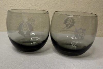 Juego de colección de 2 New England Patriots NFL 10 oz. Vidrio LowBall Roly Poly Smoke Foto 1 de 4