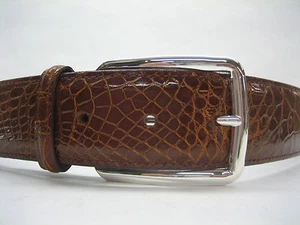 925 sterling solid buckle 30 grams, for 1-3/8" = 35 mm belt straps made in U.S.A - Picture 1 of 7