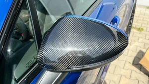 100% echt Carbon Spiegelkappen Hülle Schutz Cover für Porsche MACAN S GTS Turbo - Picture 1 of 12