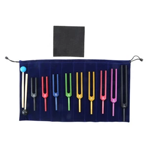 9Pcs Solfeggio Tuning Forks Set for Chakra DNA Healing Vibration Sound Therapy - Picture 1 of 12