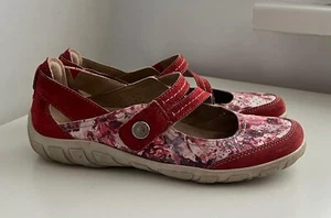 Earth Spirit Ladies Pink Floral Touch Fastening Shoes Size UK 4 - Picture 1 of 9