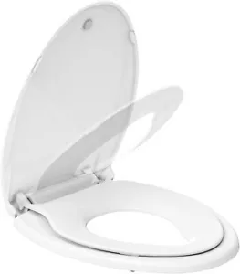 Elongated Toilet Seat with Built in Potty Training Seat Fit both Adult and Child - Picture 1 of 23