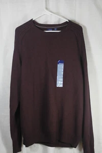 New Basic Editions Maroon Crew Sweater Size XL - Picture 1 of 7